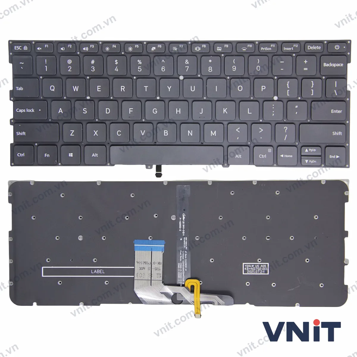 Bàn phím Laptop Xiaomi Air 13.3 161301 1604 1613 1703 1704 (Có đèn nền) (Màu đen)