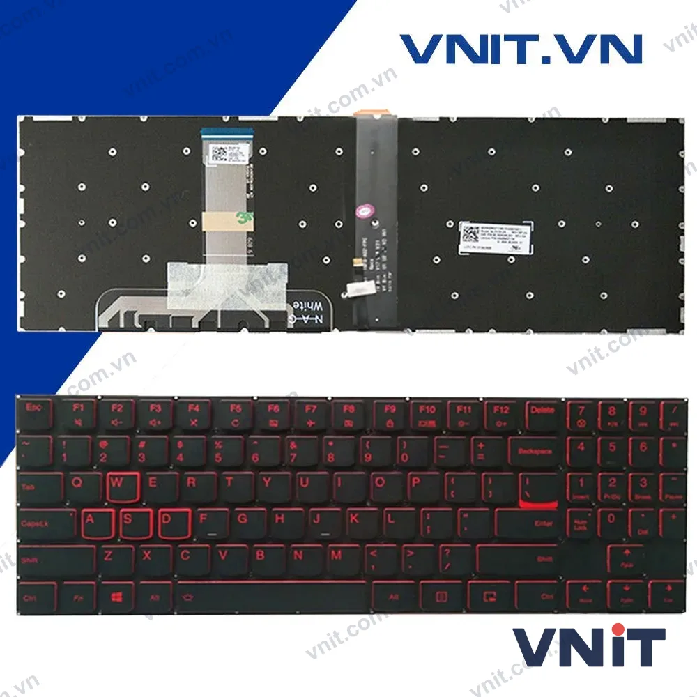 Bàn phím Lenovo Legion Y520-15IKB, Y520-15ISK, Y720-15IKB ( Màu Đen Đỏ, Có Đèn)