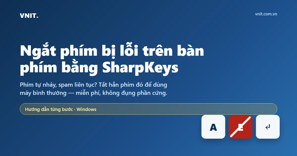 Cách ngắt (tắt) một phím bị lỗi trên bàn phím bằng SharpKeys