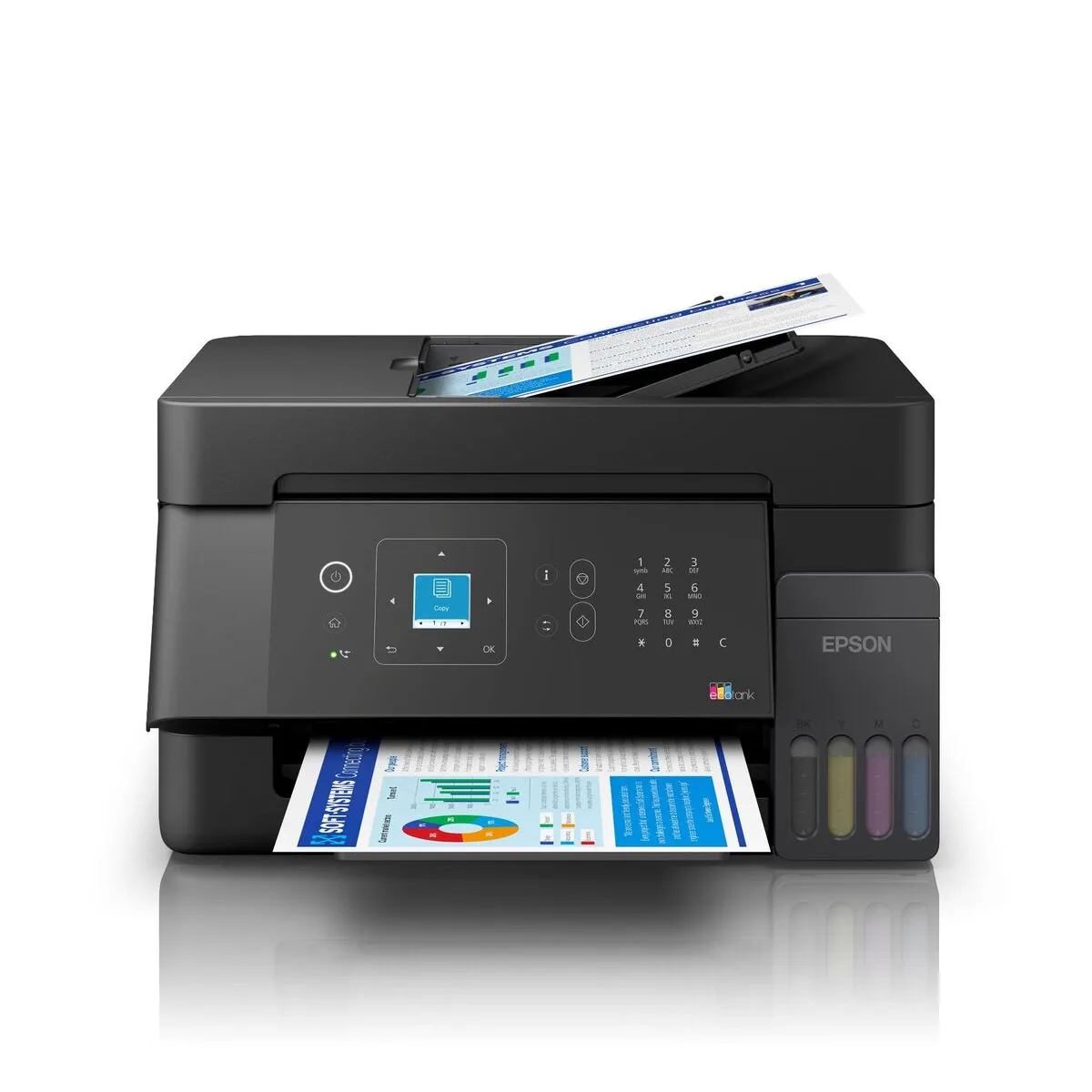 Máy in phun màu đa năng Epson EcoTank L5390 (In, Scan, Copy, Fax, ADF, Wi-Fi, LAN) - ảnh 3