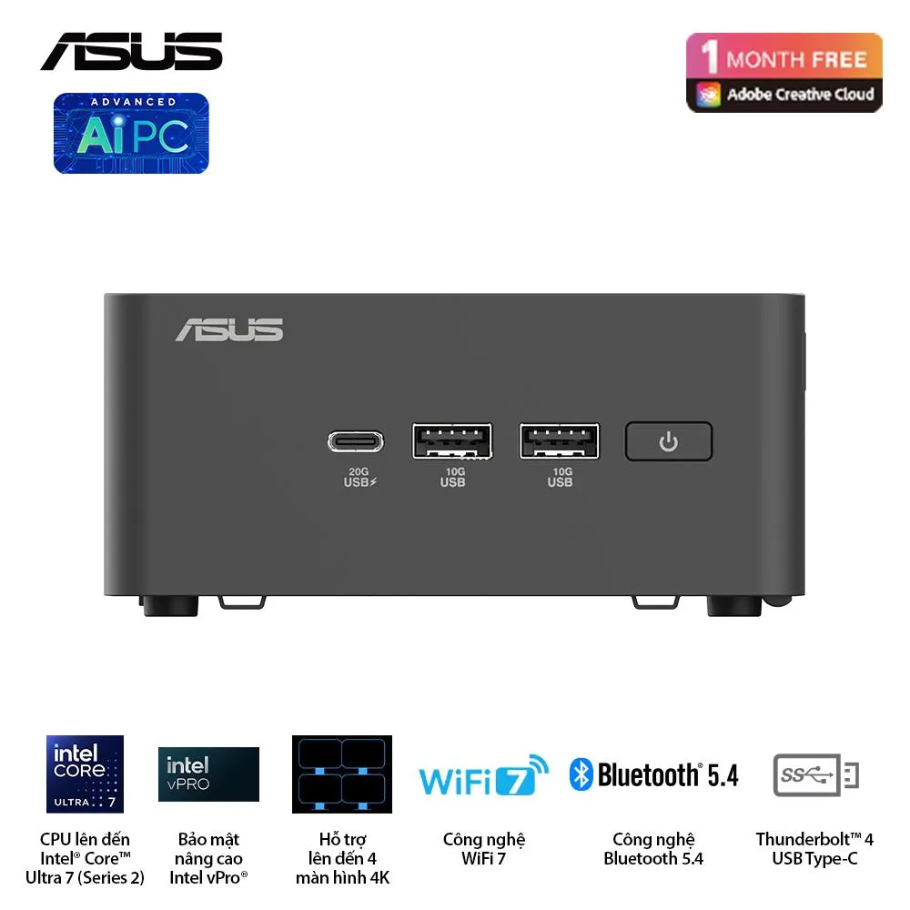 Máy tính Mini PC ASUS NUC 15 Pro Tall (Ultra 5 225H)