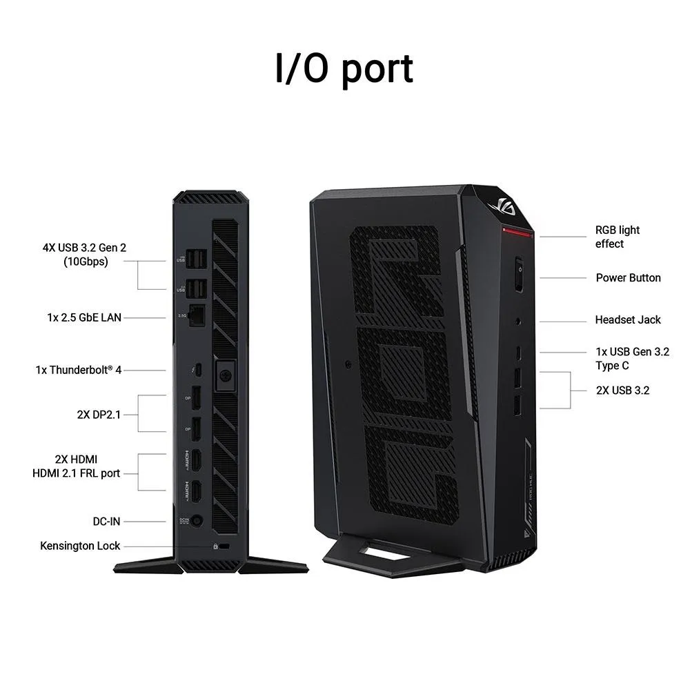 Máy tính Mini PC ASUS ROG NUC (Core Ultra 9 275HX, RTX 5070 Ti 12GB)