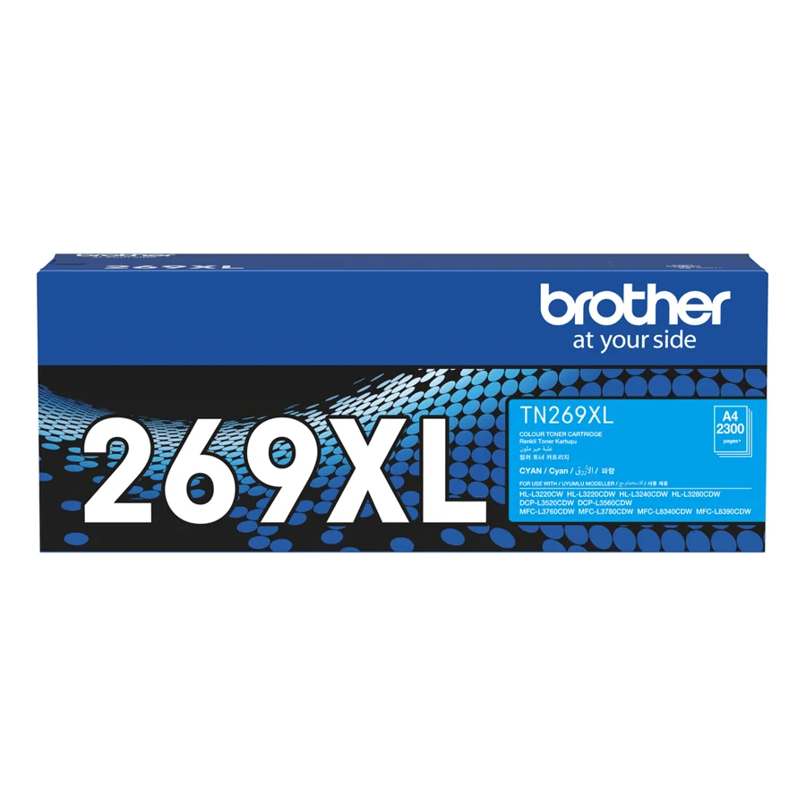 Hộp mực Brother TN269XLC chính hãng – màu xanh (Cyan), dung lượng cao (~2.300 trang)
