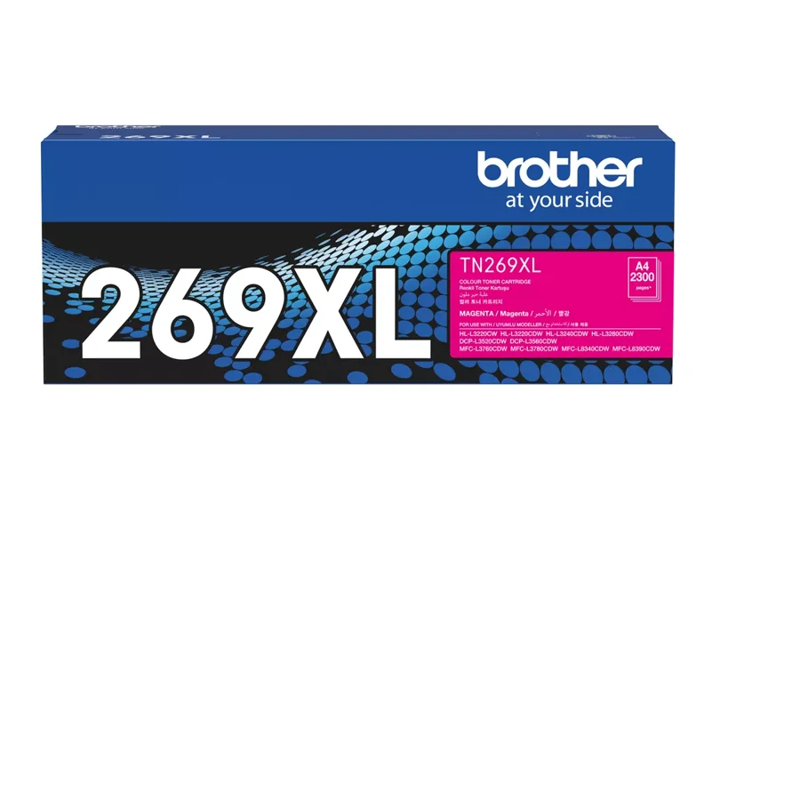Hộp mực Brother TN269XLM chính hãng – màu đỏ (Magenta), dung lượng cao (~2.300 trang)