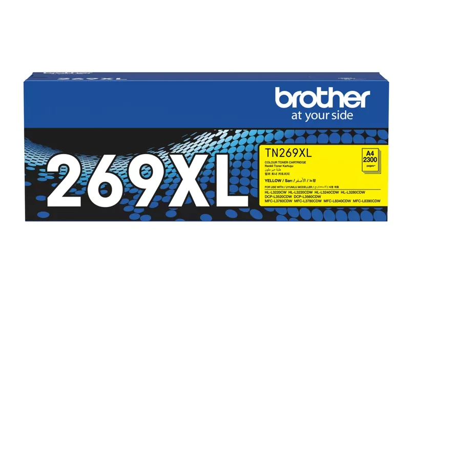 Hộp mực Brother TN269XLY chính hãng – màu vàng (Yellow), dung lượng cao (~2.300 trang)