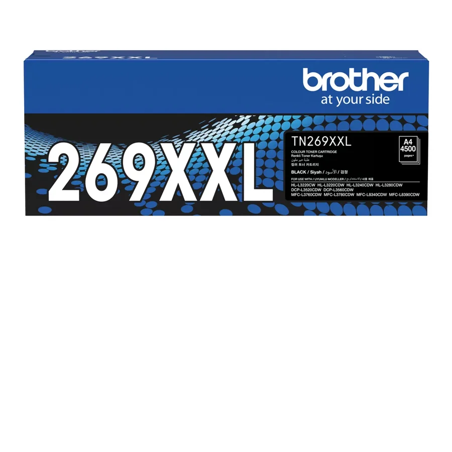 Hộp mực Brother TN269XXLBK chính hãng – màu đen, dung lượng rất cao (~4.500 trang)