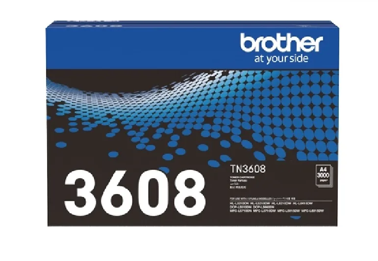 Mực in Brother TN-3608 Black Standard Yield Toner Cartridge (TN3608) – Hộp mực in laser đen chính hãng Brother