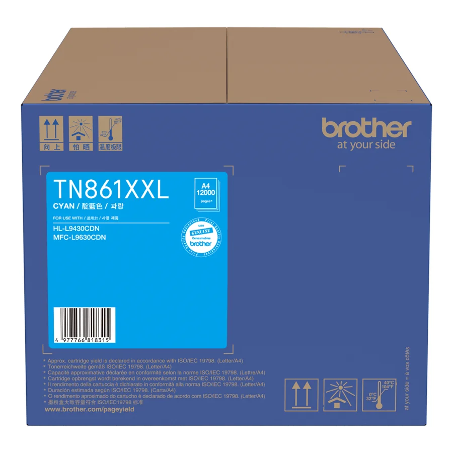 Hộp mực Brother TN861XXLC chính hãng – màu xanh (Cyan), dung lượng rất cao (~12.000 trang)