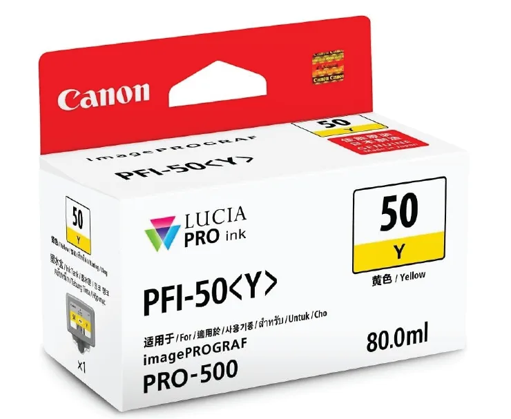 Mực in Canon PFI-50 Yellow Ink Tank (0537C001AA)