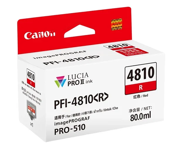 Mực in Canon PFI-4810R Red – Đỏ 80ml cho máy in Canon imagePROGRAF PRO-510
