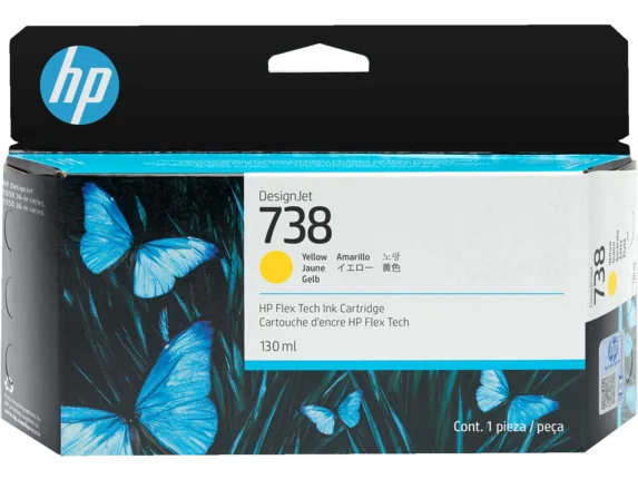 Mực in HP 738 130ml Yellow DesignJet Ink Cartridge (498N7A)