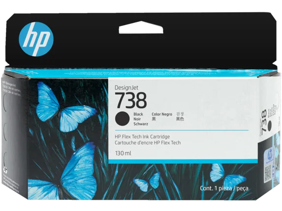 Mực in HP 738B 130-ml Black DesignJet Ink Cartridge (498P2A)