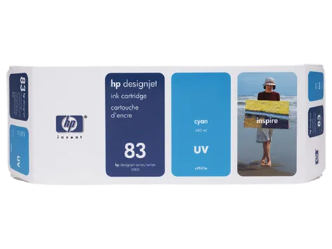 Mực in HP 83 680-ml Cyan DesignJet UV Ink Cartridge (C4941A)