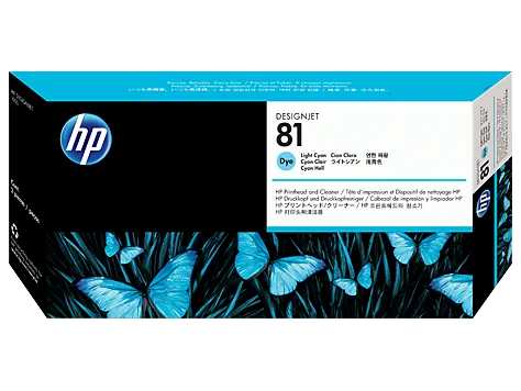 Mực in HP 81 Light Cyan DesignJet Dye Printhead and Printhead Cleaner (C4954A)