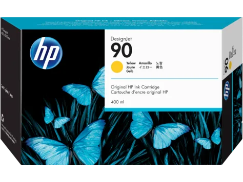 Mực in HP 90 400-ml Yellow DesignJet Ink Cartridge (C5065A)