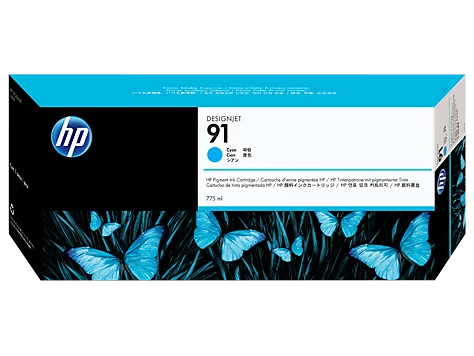Mực in HP 91 775-ml Cyan DesignJet Pigment Ink Cartridge (C9467A)
