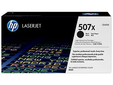 Mực in HP 507X High Yield Black Original LaserJet Toner Cartridge (CE400X)