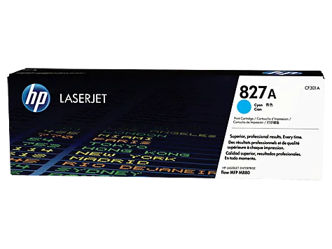 Mực in HP 827A Cyan Original LaserJet Toner Cartridge (CF301A)