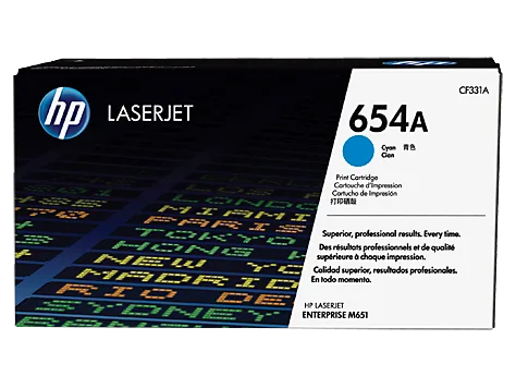 Mực in HP 654A Cyan Original LaserJet Toner Cartridge (CF331A)