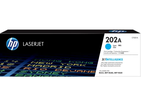 Mực in HP 202A Cyan Original LaserJet Toner Cartridge(CF501A)