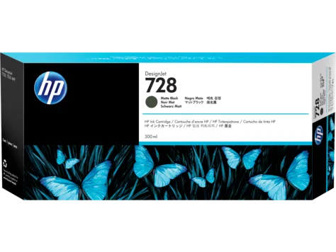 Mực in HP 728 300-ml Matte Black DesignJet Ink Cartridge (F9J68A)