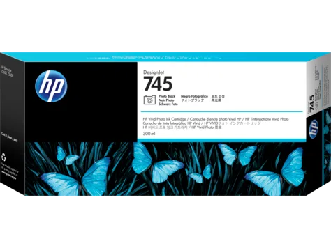 Mực in HP 745 300-ml DesignJet Photo Black Ink Cartridge (F9K04A)