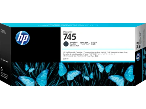 Mực in HP 745 300-ml DesignJet Matte Black Ink Cartridge (F9K05A)