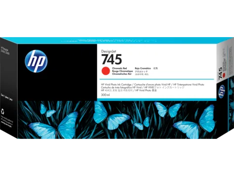 Mực in HP 745 300-ml DesignJet Chromatic Red Ink Cartridge (F9K06A)
