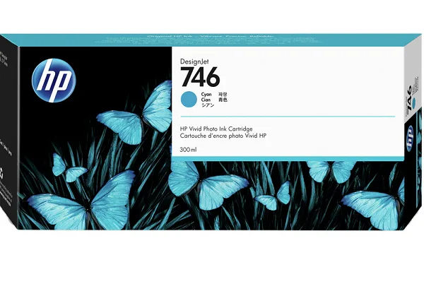 Mực in HP 746 300-ml Cyan DesignJet Ink Cartridge (P2V80A)