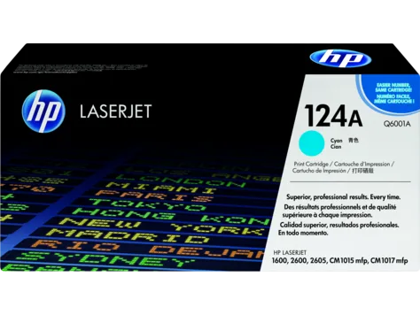 Mực in HP 124A Cyan Original LaserJet Toner Cartridge (Q6001A)