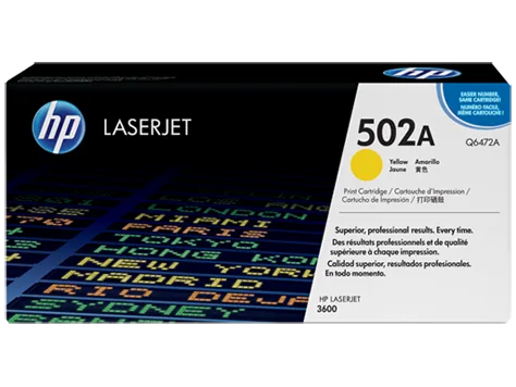 Mực in HP 502A Yellow Original LaserJet Toner Cartridge (Q6472A)