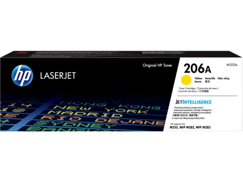 Mực in HP 206A Yellow Original LaserJet Toner Cartridge (W2112A)