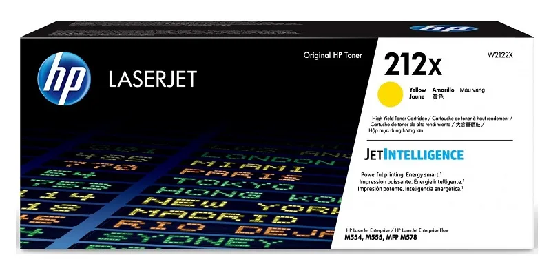 Mực in HP 212X High Yield Yellow Original LaserJet Toner Cartridge (W2122X)