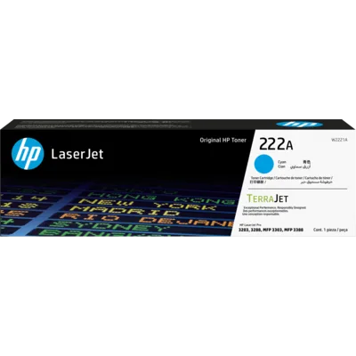Mực in HP 222A Cyan Original LaserJet Toner Cartridge (W2221A)