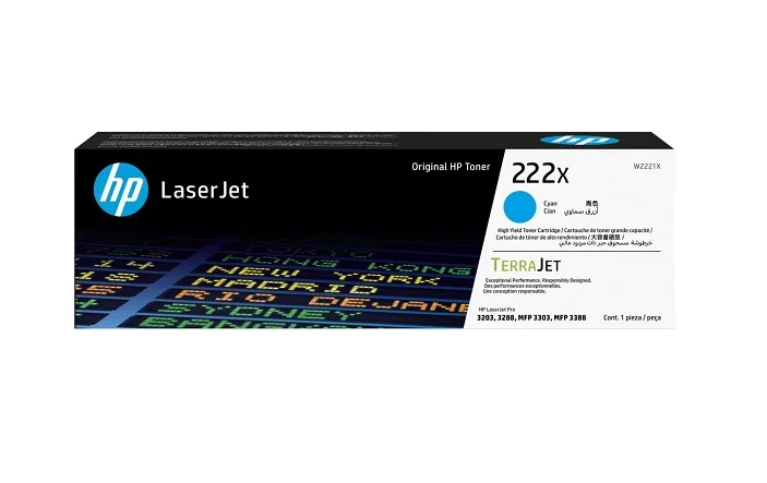 Mực in Hộp Mực Màu Xanh HP 222X W2221X – Mực LaserJet Cyan Hiệu Suất Cao, Chính Hãng