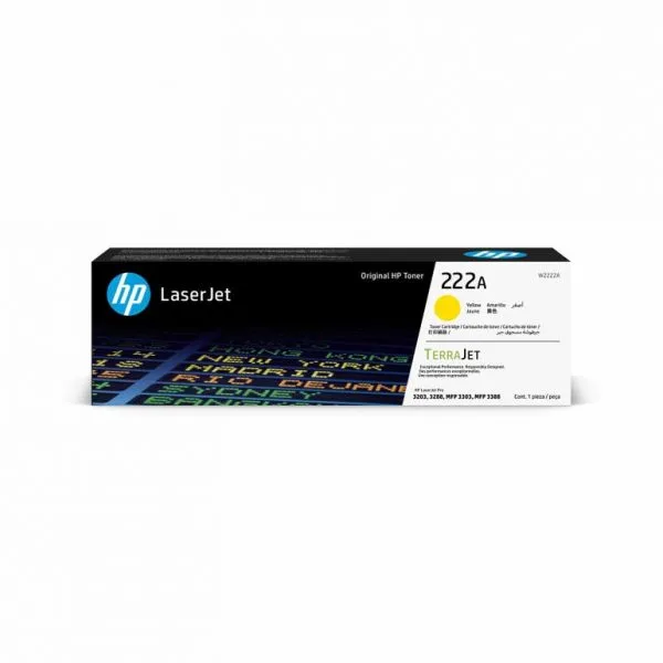 Mực in HP 222A Yellow Original LaserJet Toner Cartridge (W2222A)