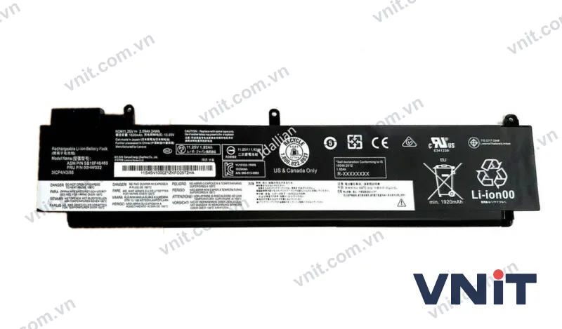 Pin Dùng cho Lenovo T470S (00HW022,00HW023) 24WH