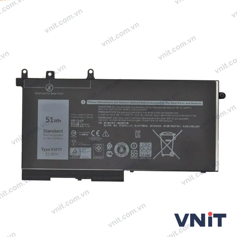 Pin Dùng cho Dell Latitude E5280,E5480,E5580 (93FTF) 51WH