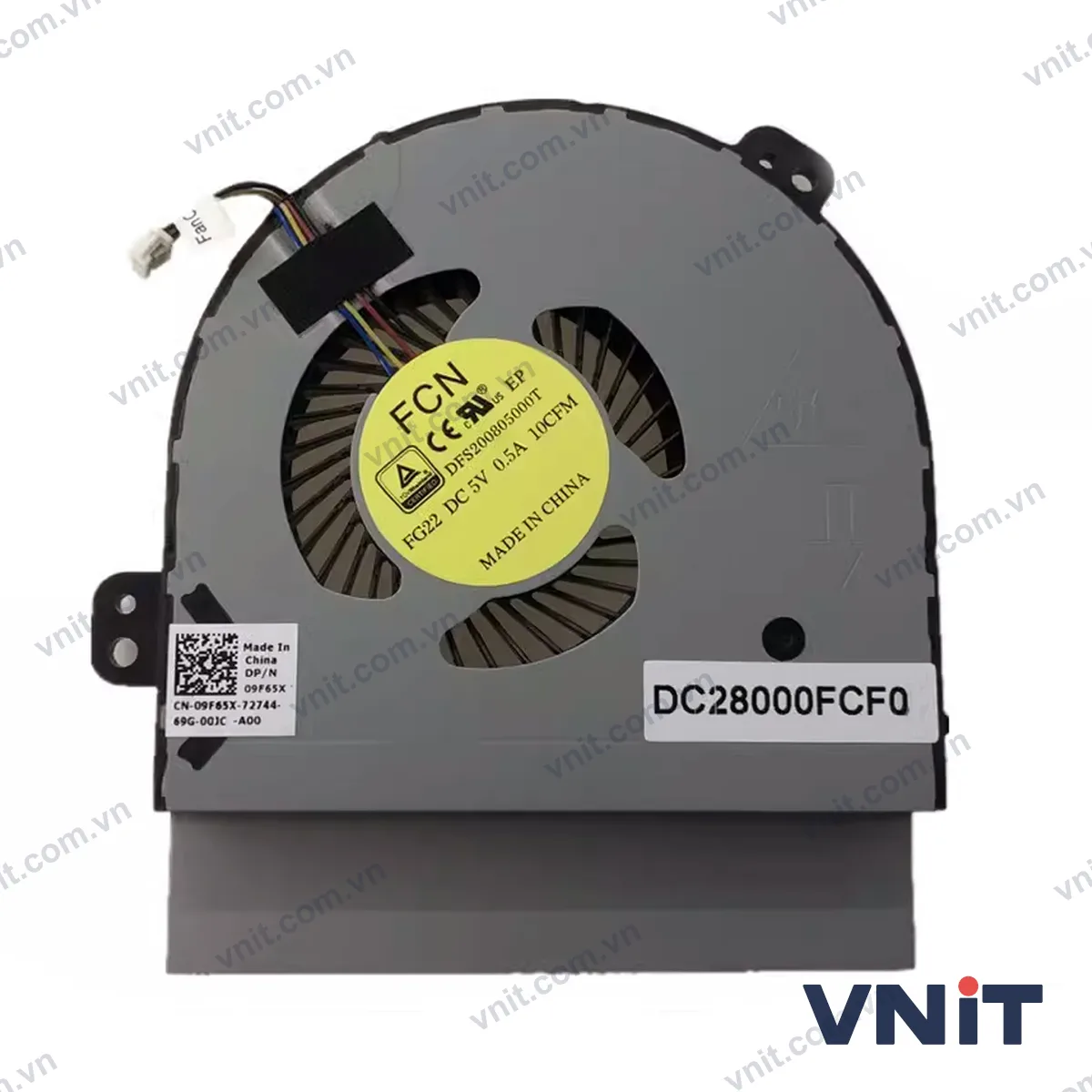 Quạt tản nhiệt laptop Dell M15X R1 R2 FG22 DC28000FCF0 09f65x (Quạt CPU)