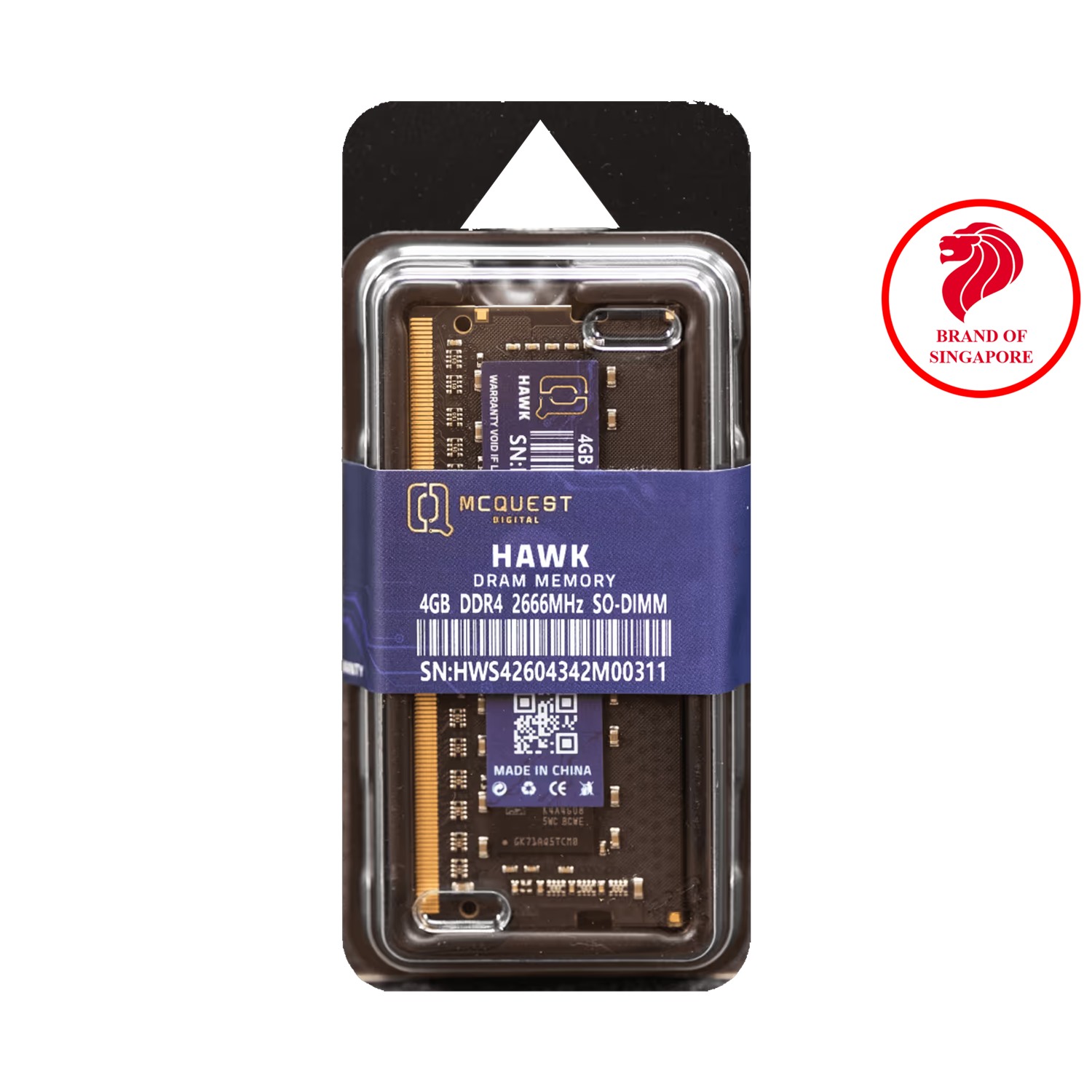 RAM QUEST HAWK 4GB DDR4 2666MHz SO-DIMM