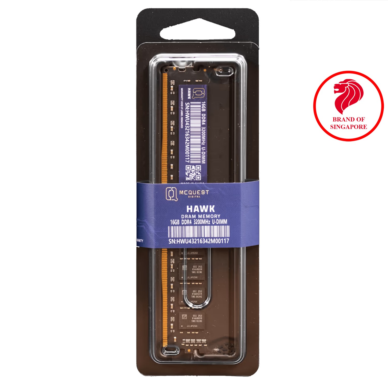 RAM QUEST HAWK 16GB DDR4 3200MHz U-DIMM