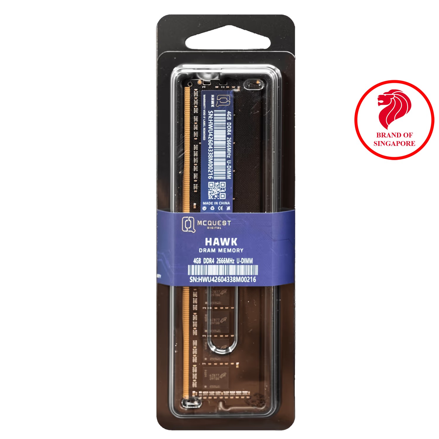 RAM QUEST HAWK 4GB DDR4 2666MHz U-DIMM
