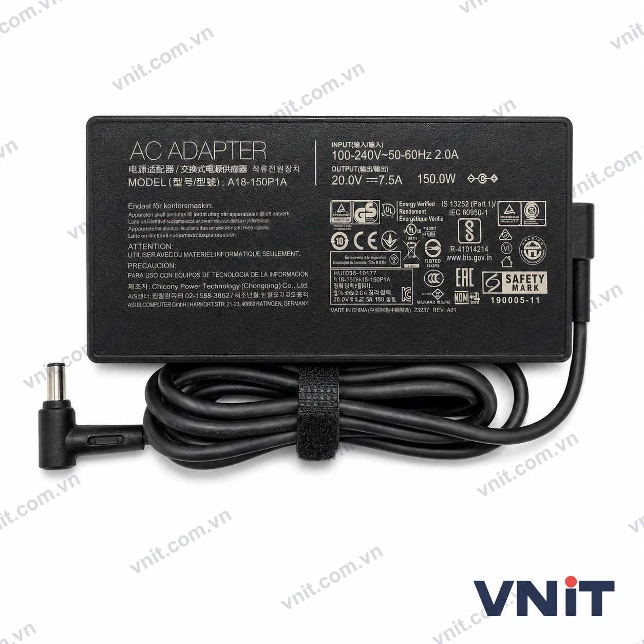 Sạc Asus 150W đầu ROG 6.0x3.7mm (20V-7.5A)