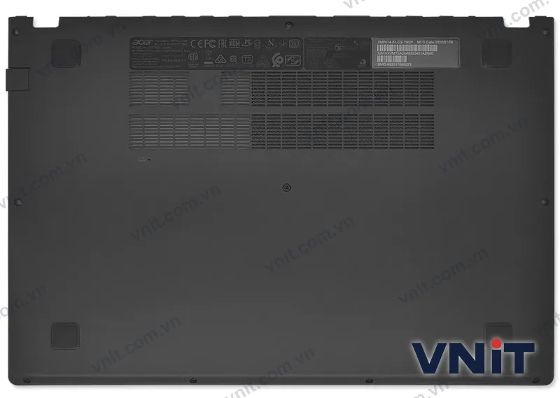 Vỏ laptop ACER TraveMate P614 N18P6 TMP614-51 - Mặt D (đáy máy) (Màu đen)