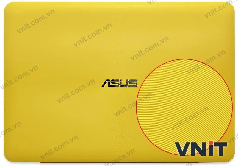 Vỏ laptop ASUS X455L R455L A455L DX882L W419L Y483C yellow plastic - Mặt A (nắp lưng màn hình)