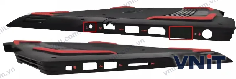 Vỏ laptop DELL G3 3590 foot pad no Thunderbolt - Mặt D (đáy máy) (Màu đen) - ảnh 2